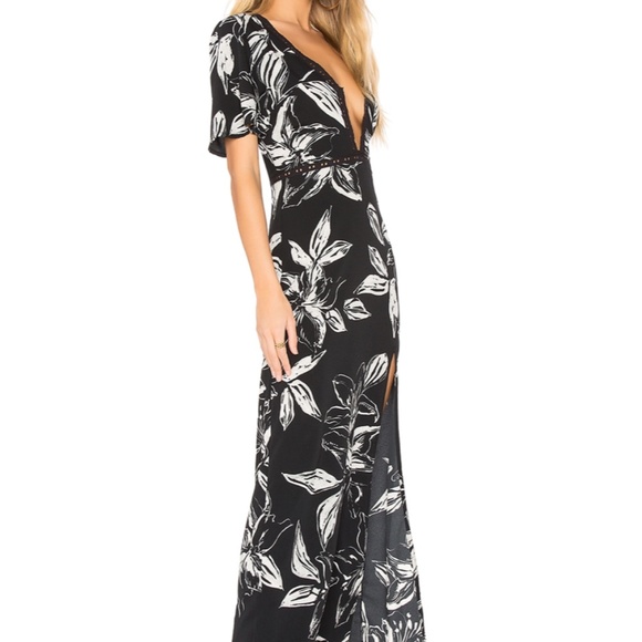 Revolve Amuse Society Seaside Black Maxi Dress S - Picture 2 of 5